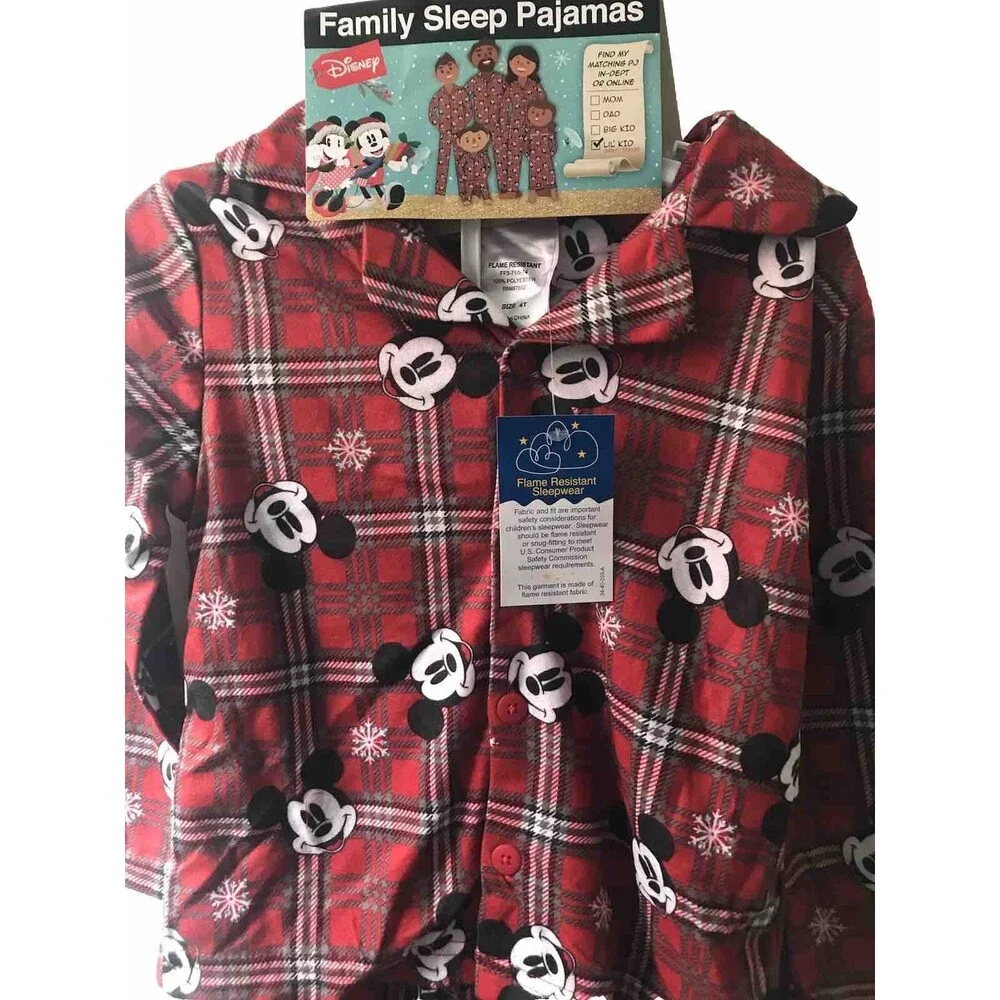 Disney Kid”s-Toddlers  Mickey Mouse Pajamas Multicolor Size 4T